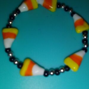 Candy Corn Beaded Bracelet
